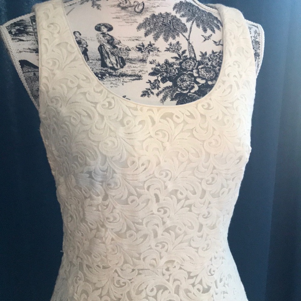 Romantic White laundry by shelli segal dress fairycore - Picture 2 of 5
